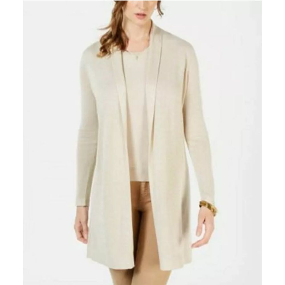 Charter Club Women’s Long Sleeve Sparkle Open Cardigan Size‎ Petite P